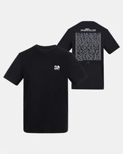 Sure! Here’s a revised version of the sentence using your product data: Black oversized Creamfields 2026 20th Anniversary event t-shirt from Creamfields 2026 Click & Collect, featuring a small white “20” logo on the front left chest and a large block of white text on the back—likely listing names or locations—with “CREAMFIELDS 2026” at the top.